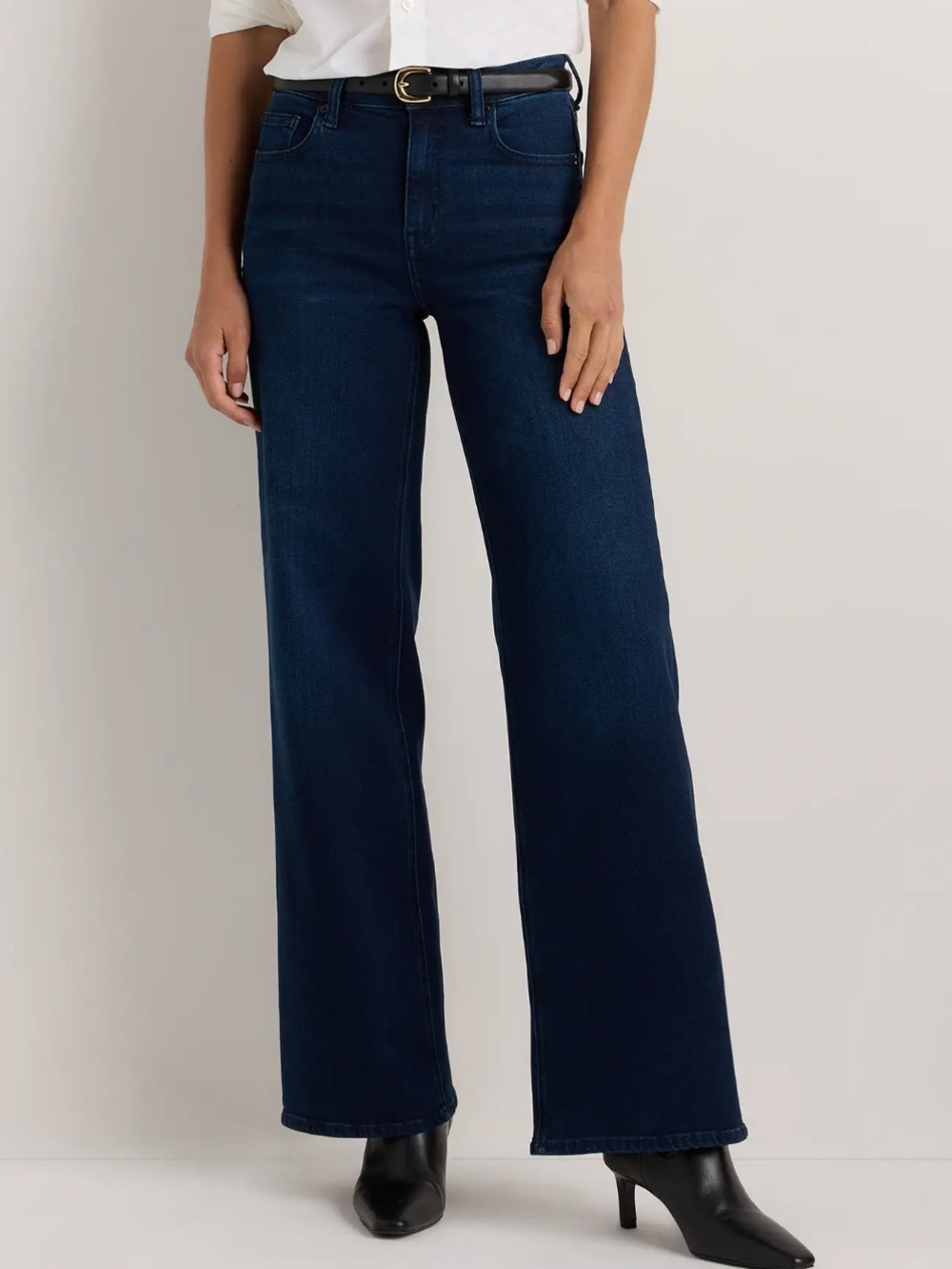 Quince Deep Indigo Wide-Leg Jeans
